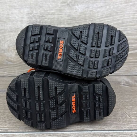 Sorel Flurry Toddler Boy Sz6 Gray Olive Orange Warm Lined Waterproof Winter Boot - Picture 8 of 10